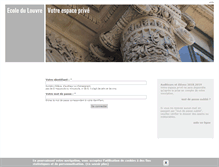 Tablet Screenshot of extranet.ecoledulouvre.fr